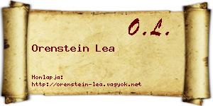 Orenstein Lea névjegykártya
